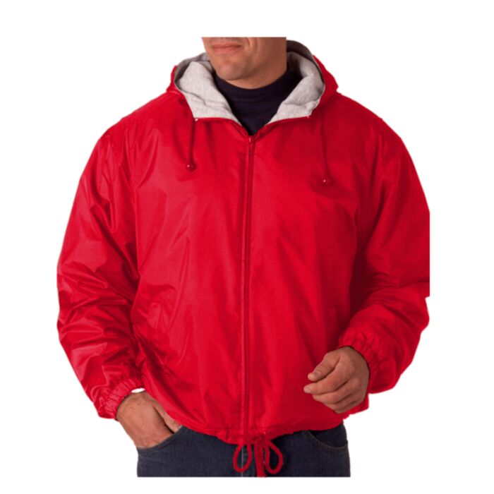 UltraClub Adult Fleece-Lined Hooded Jacket Thumbnail