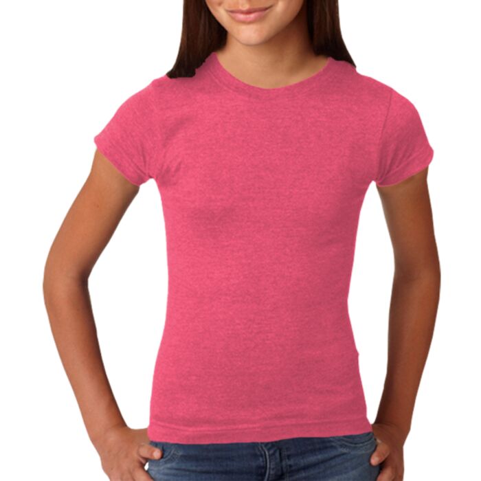 LA T Girls' Fine Jersey Vintage Longer Length T-Shirt Thumbnail