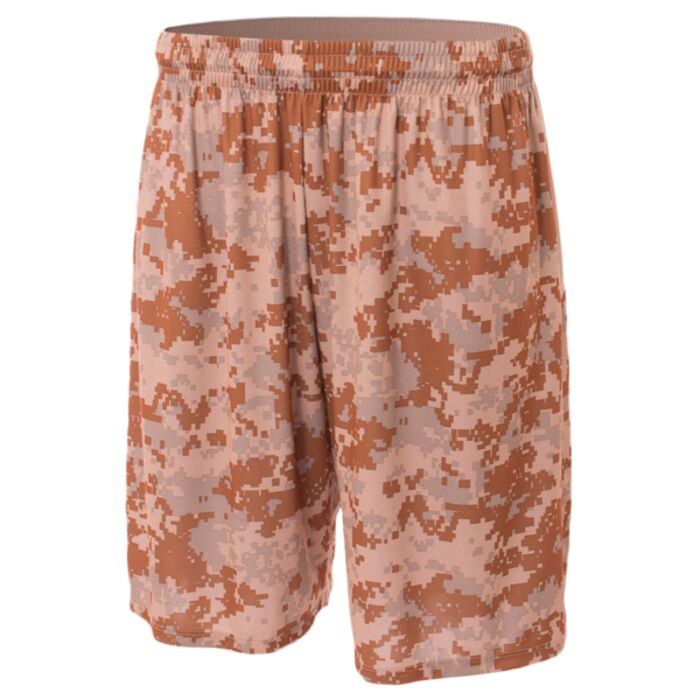 Youth 8" Printed Camo Performance Short Thumbnail