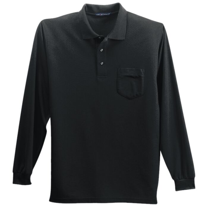 Long Sleeve Silk Touch™ Polo with Pocket Thumbnail